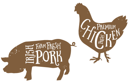 Illustration of Pig and chicken
